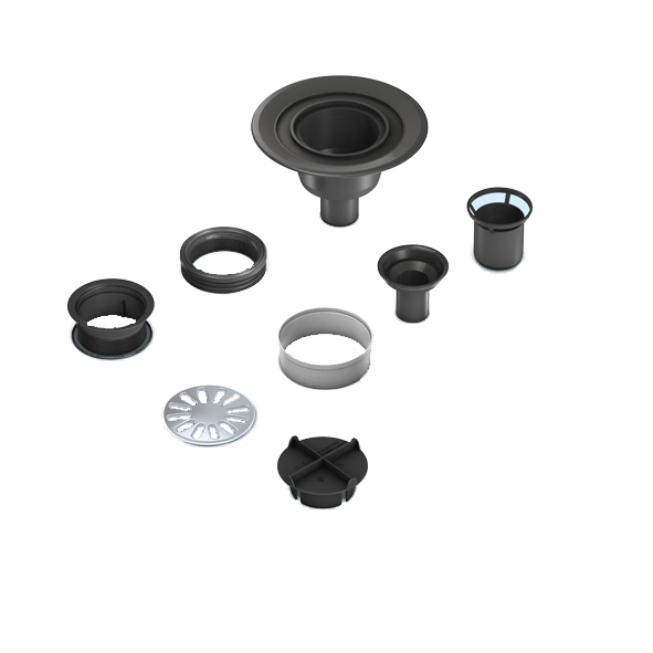 Wedi Fundo point drain vertical DN 50 round