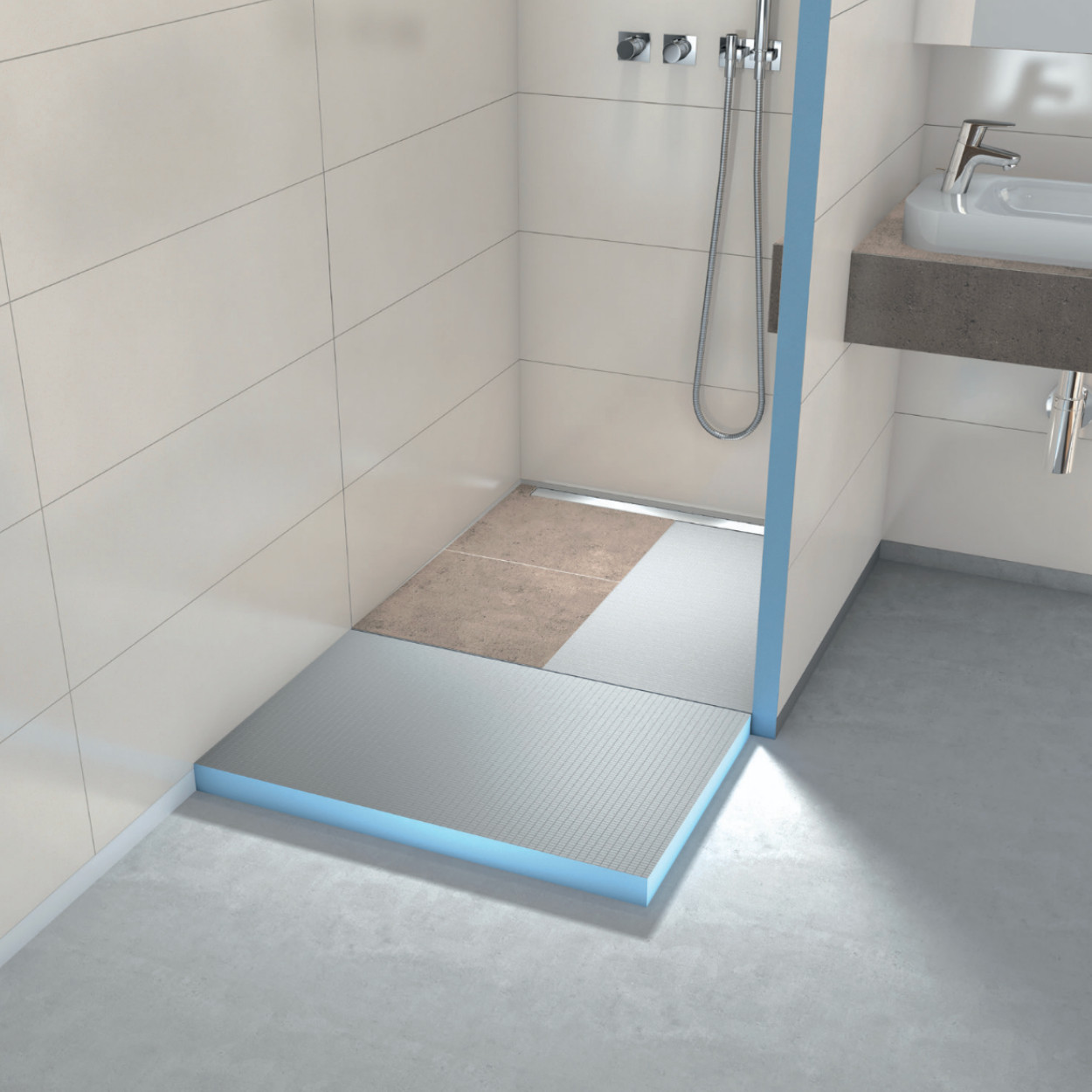 wedi Fundo sloping board for Riolito and Riolito Neo