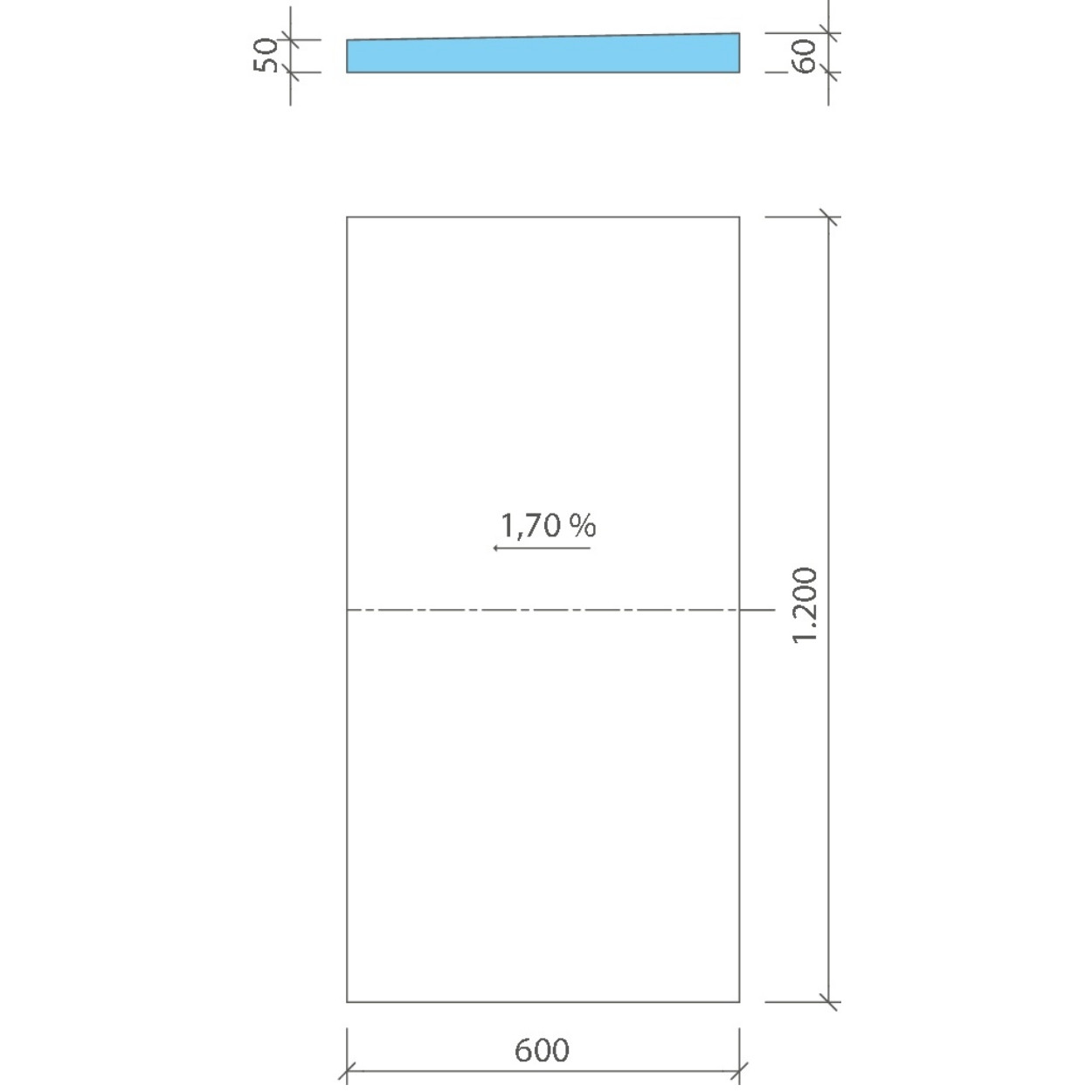 wedi Fundo sloping board for Riolito and Riolito Neo