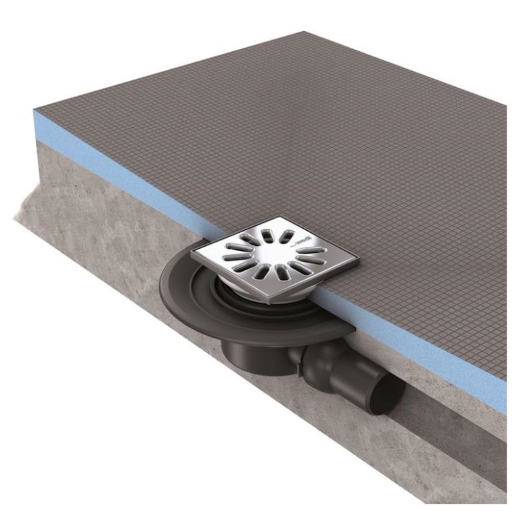 Wedi Fundo point drain horizontal DN 50 round